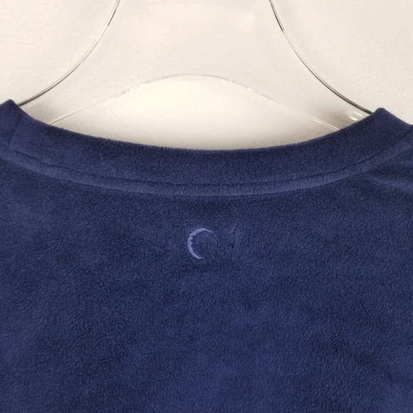 Zyia Active Velour Navy Blue Sweatshirt XL - Picture 5 of 6